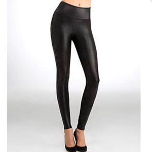 SPANX | Faux Leather Black High Rise Leggings Women’s Size Medium